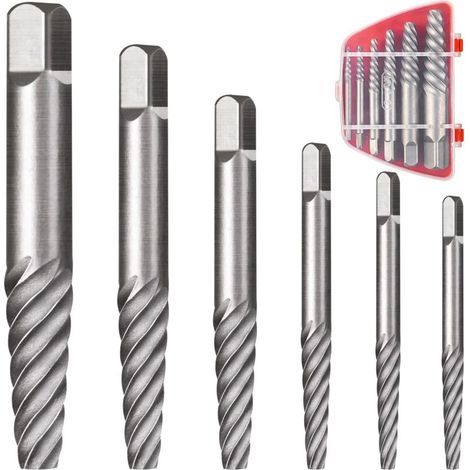 Lntyq Jeu d'extracteurs de vis helicoidal Remover depose facile des  6pc (1/5)