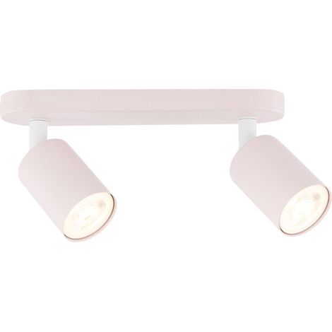 Lampe pour enfants métal ajustable rose GU10 2 flammes (1/5)