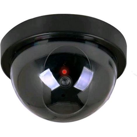 Cámara de seguridad simulada - Cámara falsa - Para exteriores e interiores - Alarma - LED - Negra (1/3)