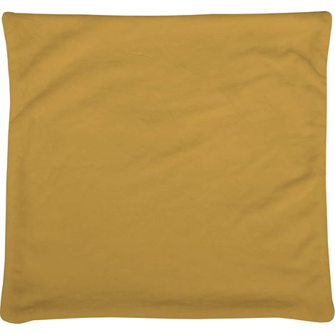 Stof - Housse de Coussin - Taille 40x40 cm - 100% Polyester - Couleur Moutarde - Modèle Doudou - Linge de Lit pour Maison - Lavage à 30° (1/2)
