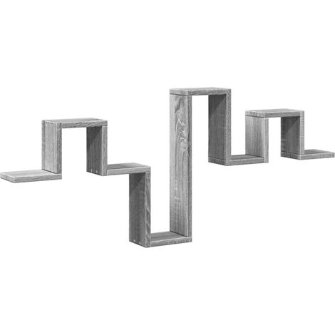 Maison Exclusive - Wandregal Grau Sonoma 104,5x10x43 cm Holzwerks