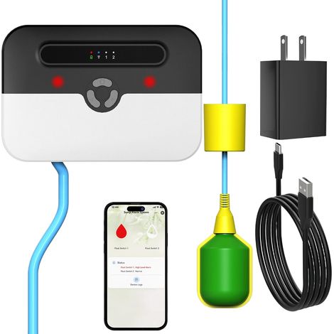 Alarme WiFi Pompe Submersible, Batterie Secours, 110dB, IP65 (1/5)