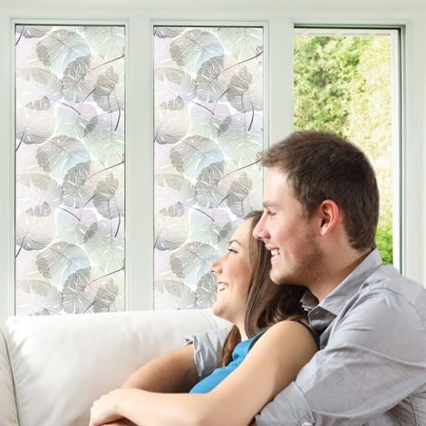 Pellicola per finestre, termoresistente, isolante UV, oscurante, elettrostatica satinata, per la privacy, schermo opaco per vetri, 60x200 cm (1/3)