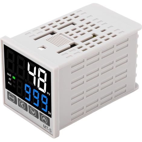 Kit de Contrôleur de Température PID, Thermostat Universel à Affichage Numérique AC100-240V avec Relais à Semi-conducteurs SSR, Prise en des Thermocouples K, J, E, N (48 x 48 (1/5)
