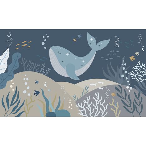 Papier peint panoramique Enfants - Baleine - 130 cm x 78 cm (1/2)