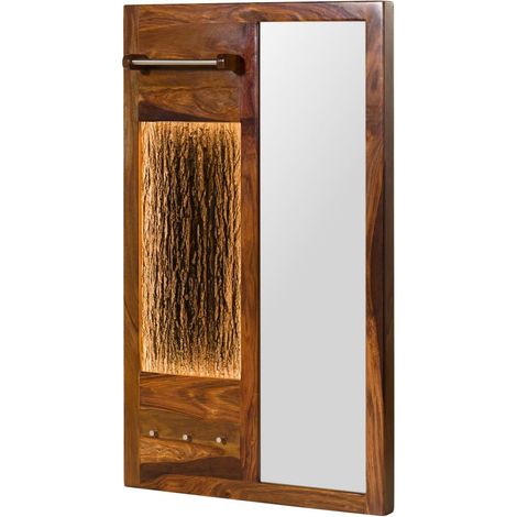 Wandgarderobe Sheesham 88x18x148 walnuss gewachst TORONTO LUX 278 (1/4)
