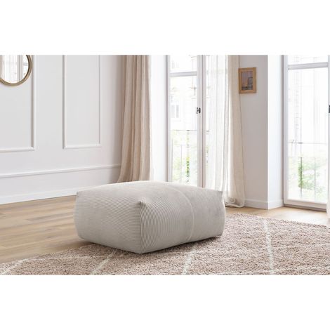 BOBOCHIC - Pouf carré VOLTAIRE Beige (1/5)