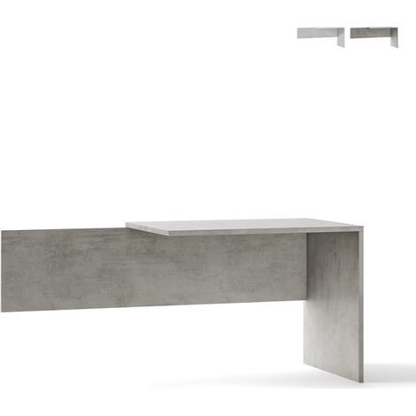 Allunga piano destro laterale scrivania ufficio moderno Simply DX - Grigio (1/4)