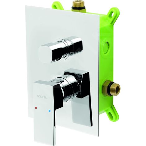 Novaservis Nobless Edge - Robinetterie à encastrer pour 2 sorties avec corps, chrome BOX36051R,0 (1/2)