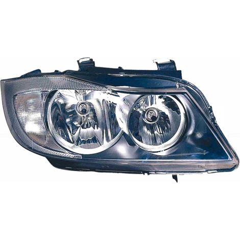 Phare avant droit noire H7/H7 Valeo BMW Serie 3 E90/E91 phase 1 2005-2008