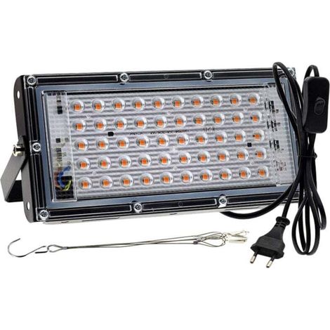 Lampe Horticole 100/50W,Lampe de Croissance des Plantes à Spectre Complet à LEDs avec Infrarouge UV,Idéale pour Plantes D'intérieur (1/4)