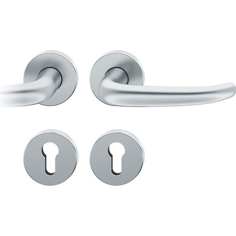 FSB FH-Dr�ckergarnitur,mit Rosetten,rund 76 1023,PZ,DIN Rechts,edelstahl (1/3)