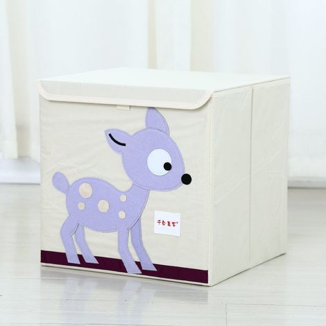Coffre / boîte / Organiseur Tissu pliable Toy Toy Coffret Grande Capacité de stockage - La poitrine de rangement animal idéal pour les enfants (34 34 34cm, la boîte de rangement / boîte / Organiseur (1/5)