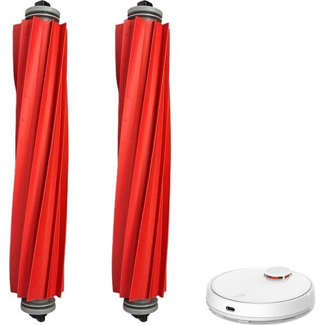 Spazzola principale di ricambio per Roborock S7, S7 MaxV Ultra, G10/G10S/G10S Pro, T7S/T7S Plus, Q7+/Q7 Max+ – Rullo in gomma per pavimenti duri, piastrelle e tappeti, confezione da 2 (1/5)