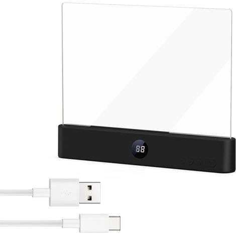(Noir) Lampe de lecture LED, vision nocturne et protection des yeux, chargement USB. (1/5)