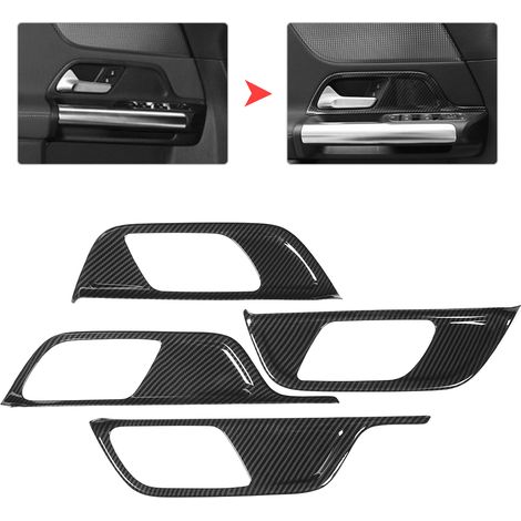 Lot de 4 poignées de porte intérieures texturées en fibre de carbone, compatibles avec Mercedes-Benz Classe B W247 B200 (2020) (1/5)