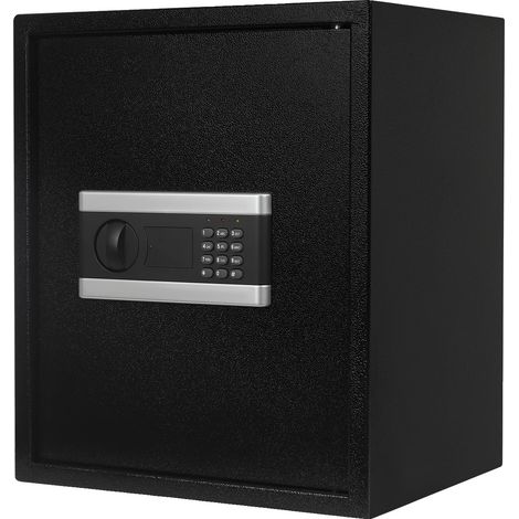 Coffre-fort de sécurité, système de verrouillage numérique, mécanisme d'alarme intelligent, noir (1/2)