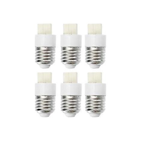 Lot de 6 adaptateurs pour douille de lampe (E27 vers G9) (1/2)