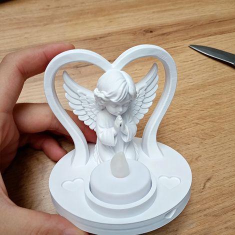 New 3D Printed Heaven's Light Angel LED Lamp Decoration for Living Room, Bedroom, Crafts, Christmas Ornaments (1/4)
