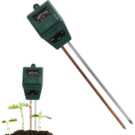 Testeur Sol - Humidité pH Lumière - Pour Jardin Potager Pelouse Intérieur Extérieur - 1 Pièce (1/5)
