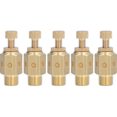 5-teiliger pneumatischer Schalldämpfer aus Messing, Abgasluftstromdämpfer, Geräuschreduzierer, Montagesatz PSC-01 (1/5)