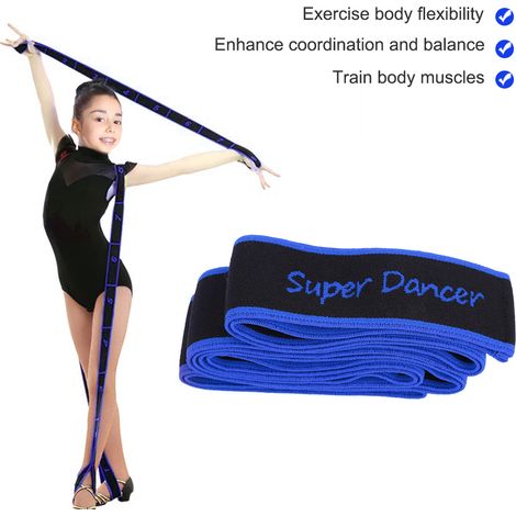 Sangle de Yoga Élastique pour Pilates et Fitness - Bande d'Étirement Bleue pour Entraînement