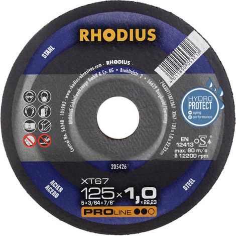 Disco da taglio Rhodius xt67 180 mm acciaio 1,5 mm (1/4)