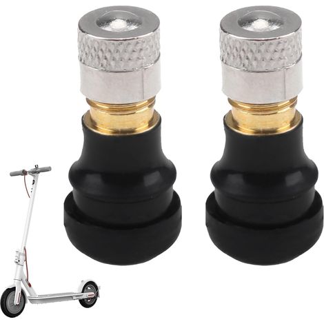 Set mit 2 Kupfer-Reifenventilen für Xiaomi Ninebot Elektroroller mit 4 cm Verlängerung (1/5)