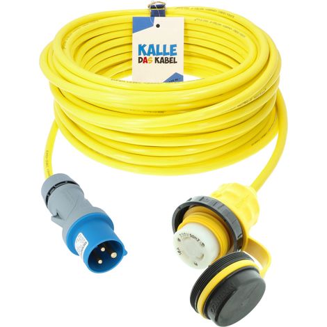 Kalle Landanschlusskabel CEE 230V 16A 2,5mm² Marinco Extreme Signal Gelb IP44 20 Meter