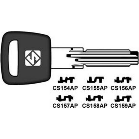 5PZ CHIAVI PER CILINDRI CISA 6+7 SPINE PROFILO PIATTO - CS156AP