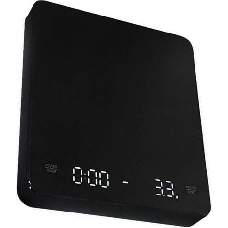 Digitale Waage mit LCD-Bildschirm, Timerfunktion, hitzebeständig, aus schwarzem Edelstahl. (1/5)
