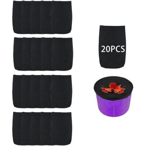 24x13cm 20 pcs Chaussette Skimmer PiscineChaussettes Filtre Piscine Pool Prefiltre Skimmer de SurfaceNettoyage et Accessoires pour Filet PiscineBalle Filtrante Floculant Panier Net Skim Flottan (1/5)