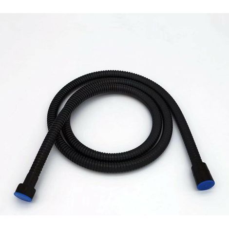 Tubo doccia nero opaco da 1,5 m, tubo doccia in acciaio inox, tubo doccia universale con cavo, antideflagrante e antitorsione -Crezuo