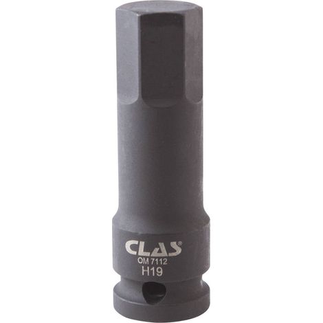 Douille embout choc héxagonale 19mm L.78mm 1/2" Cr-Mo - SA 0484 - CLAS Equipements