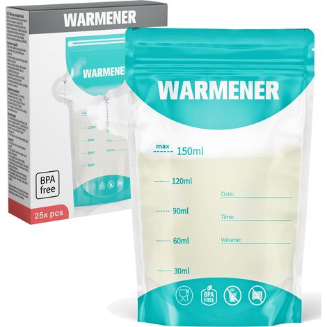 Bolsas para almacenar alimentos, leche, congelación, estériles, 25 unidades (1/5)