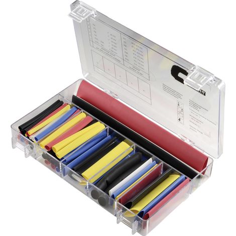 DSG Canusa 8011005990 Schrumpfschlauchsortiment Schrumpfrate:2:1 64 Teile
