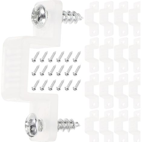 Clips Led Pour Ruban Led Attache De Fixation En Silicone 14 mm Supports De Montage Pour Éclairage Intérieur Accessoires De Pose Pour Décoration Murale 200 Pièces Avec Vis (1/5)