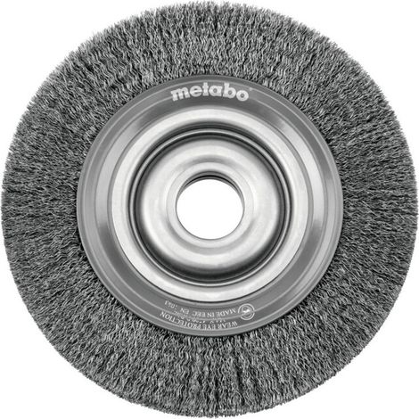 Metabo Brosse circulaire en fil d'acier 150x28x1/2"/0,3 mm pour meuleuse double, version USA