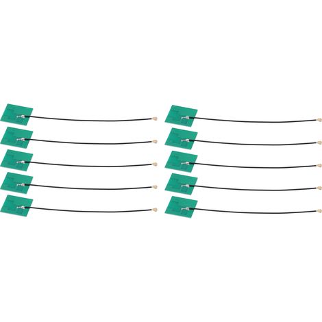 Lot de 10 antennes WiFi Bluetooth sans fil 2.4GHz 2400-2500MHz omnidirectionnelles 3dBi 50W connecteur IPEX câble RG1.13 carte PCB (1/5)
