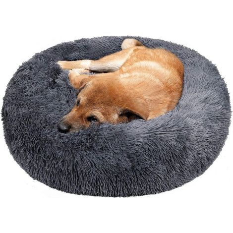 Panier rond pour chien, coussin pour chat, panier en forme de donut, panier pour chien, lit pour chat extra doux, confortable et mignon, coussin pour chats et chiens de petite et moyenne taille, 70 cm (1/5)