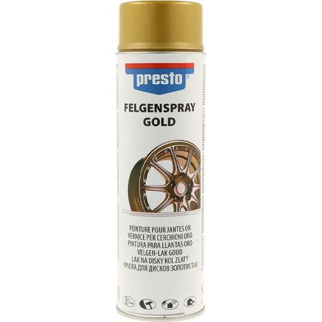 Bombe de peinture pour jantes Or - 500ml - Presto