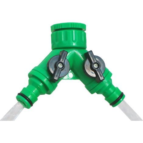 Kit de raccordement pour tuyau d'arrosage (2 voies) - Sélecteur 2 voies pour cuve IBC 1000 litres