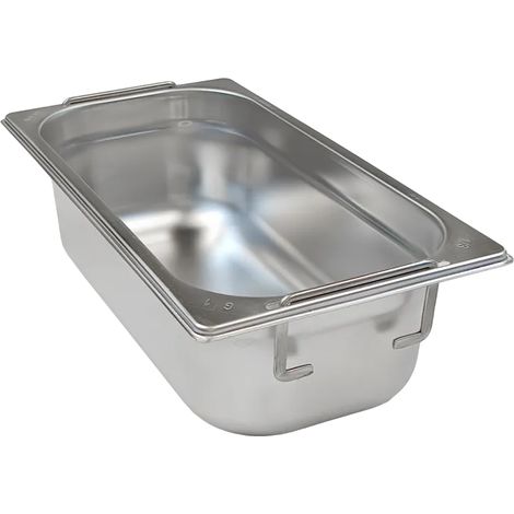 Bac gastronorme GN 1/3 - 100 poignées escamontables en inox REDFOX - GN 1/3-100 U - REDFOX