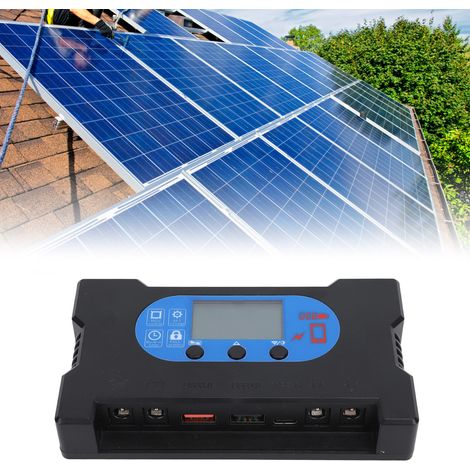 Dual-USB-Typ-C-Schnelllade-Solarregler 50A 12V/24V tragbar ABS (1/5)