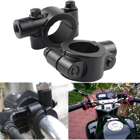Motorcycle handlebar mirror mount, mirror bracket, lower mirror mount, mirror bracket, mirror support (1/5)