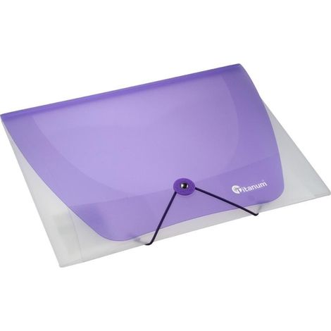 Chemise A4 en PP avec élastique, bleue transparente