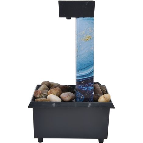 Fontaine d'appoint LED en marbre 3V USB avec pierres décoratives pour la maison ou le bureau (1/5)