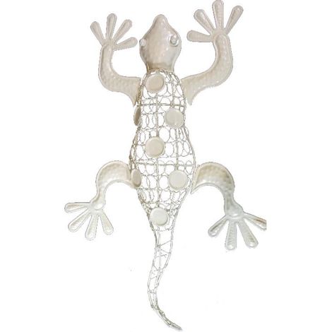 Décoration murale lézard en métal