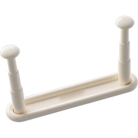 Porte-cintres mural extensible double étage - organisateur rangement pour balcon et buanderie (1/4)