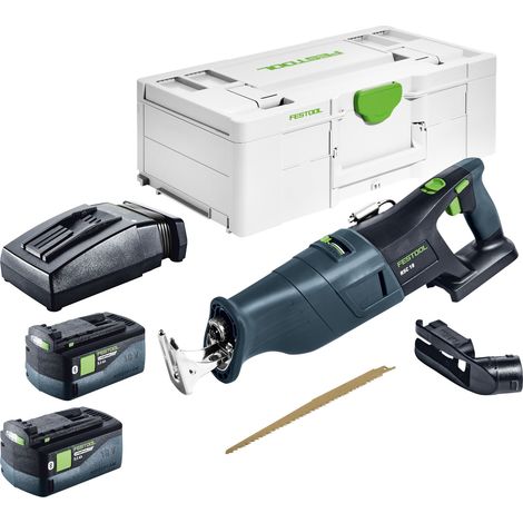Festool RSC 18 EB-Basic Akku Säbelsäge 18 V Brushless + 2x Akku 5,0 Ah + Ladegerät + Systainer